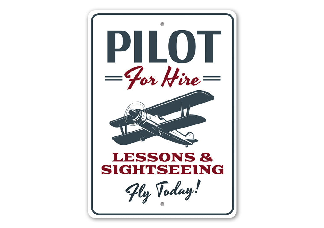 Pilot for Hire Aviation Sign