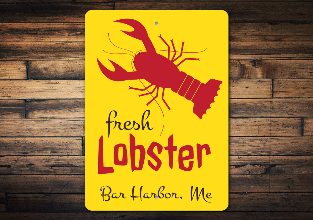 Fresh Lobster Personalized Seafood Sign