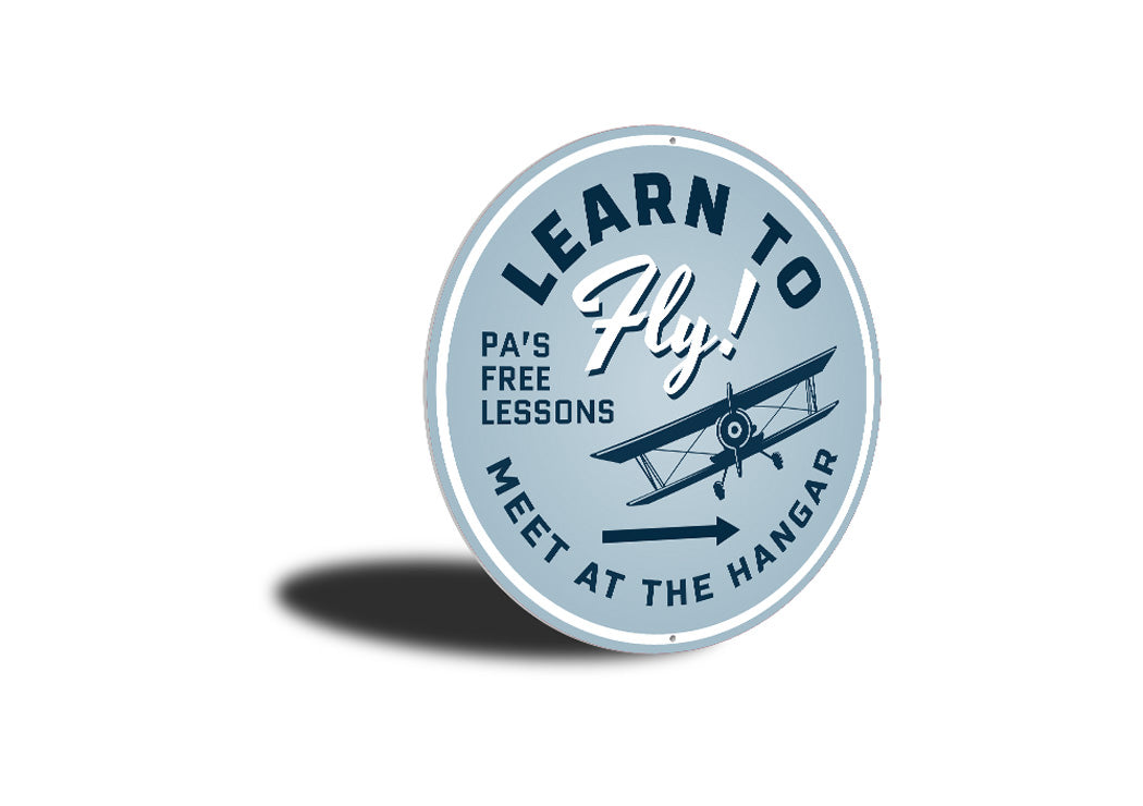Learn to Fly Hangar Sign