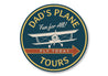 Dad's Plane Tours Airplane Sign