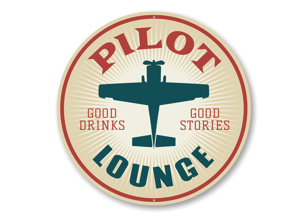 Pilot Drinks Lounge Hangar Sign
