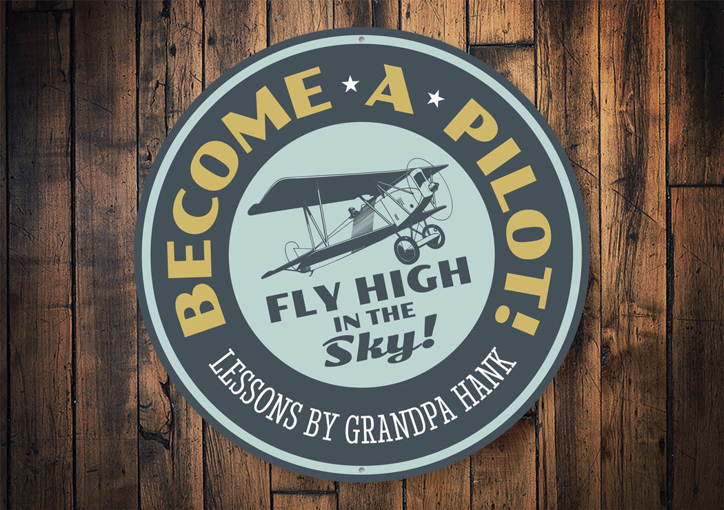 Become a Pilot Flying Lessons Aviation Sign