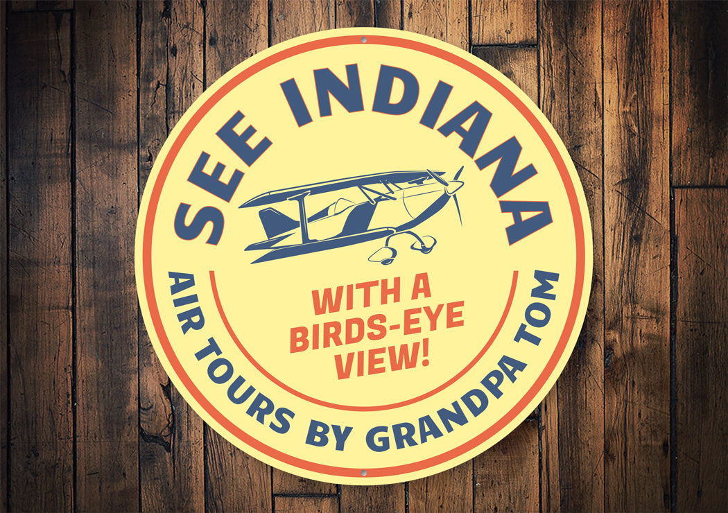 Air Tours Bird's Eye View Aviation Sign