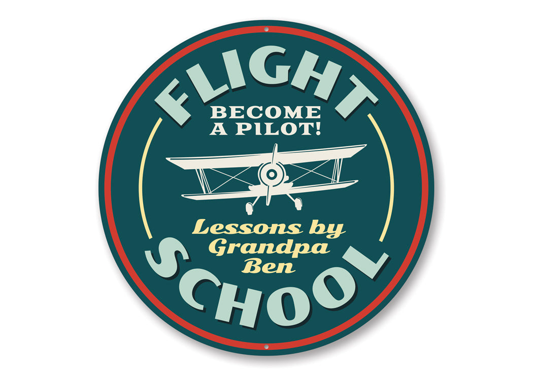 Flying Lessons Flight School Sign