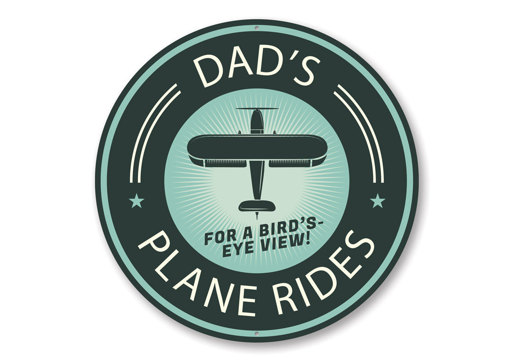 Plane Rides Bird's Eye View Airplane Sign