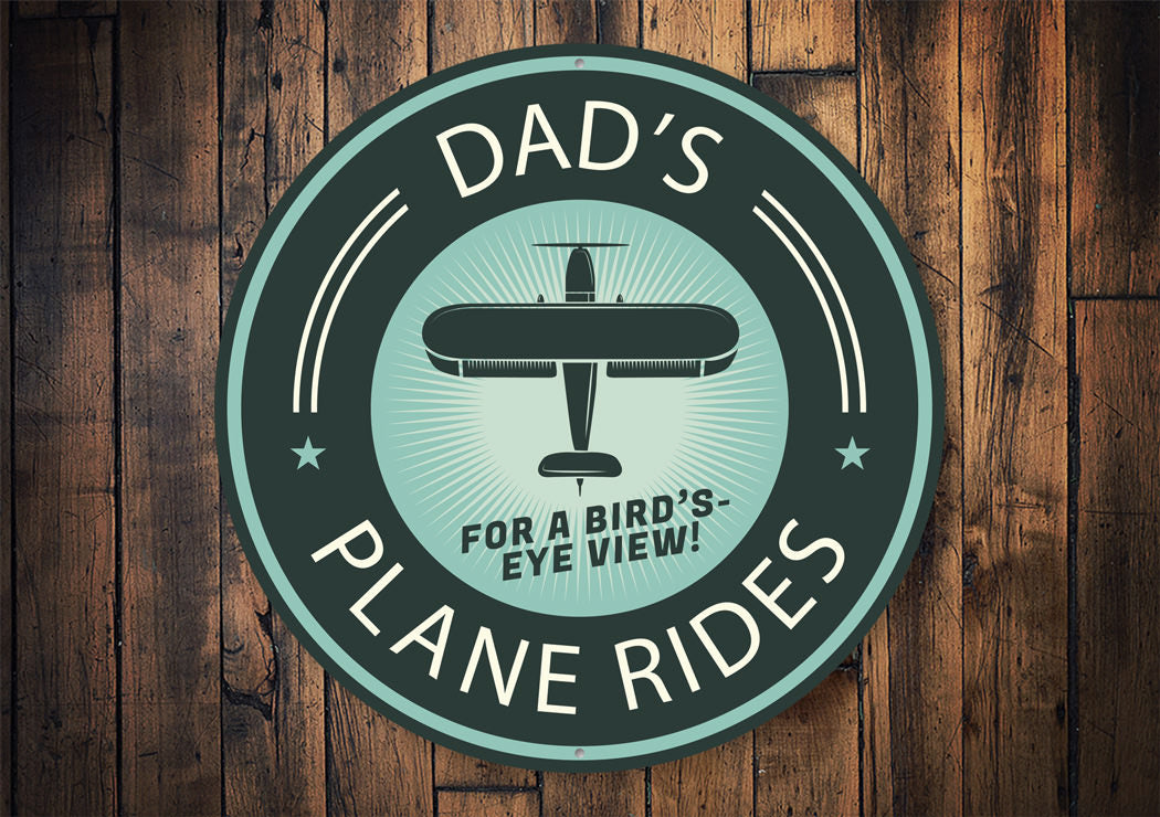 Plane Rides Bird's Eye View Airplane Sign
