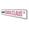 Santa Claus Lane Sleigh Holiday Sign Aluminum Sign
