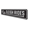 Sleigh Rides This Way Season Sign Aluminum Sign