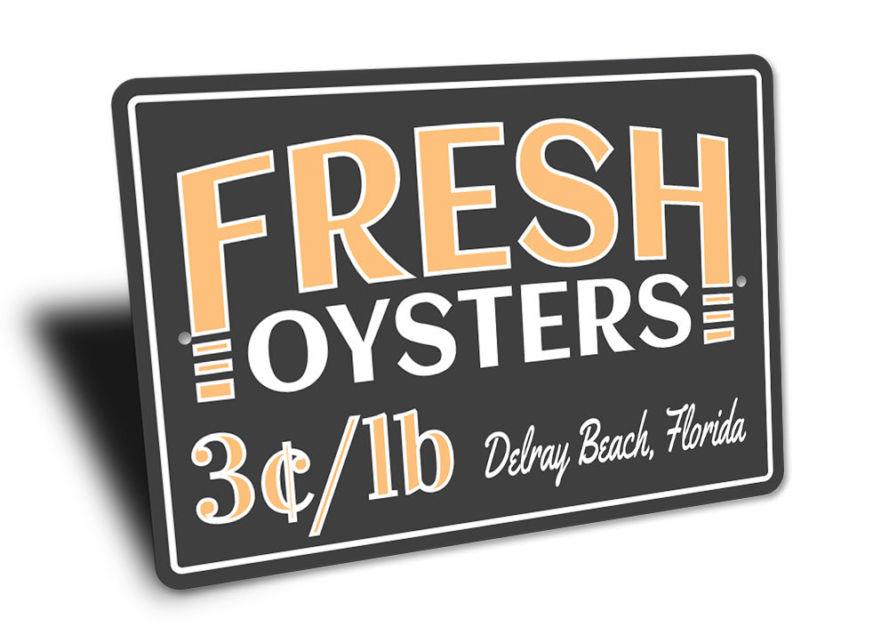 Fresh Oysters Custom Sign
