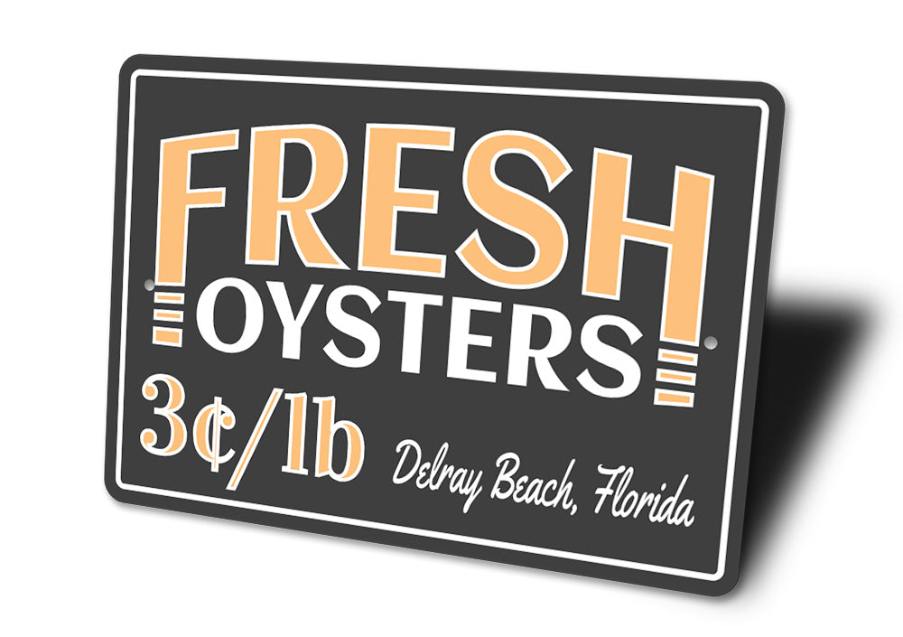 Fresh Oysters Custom Sign