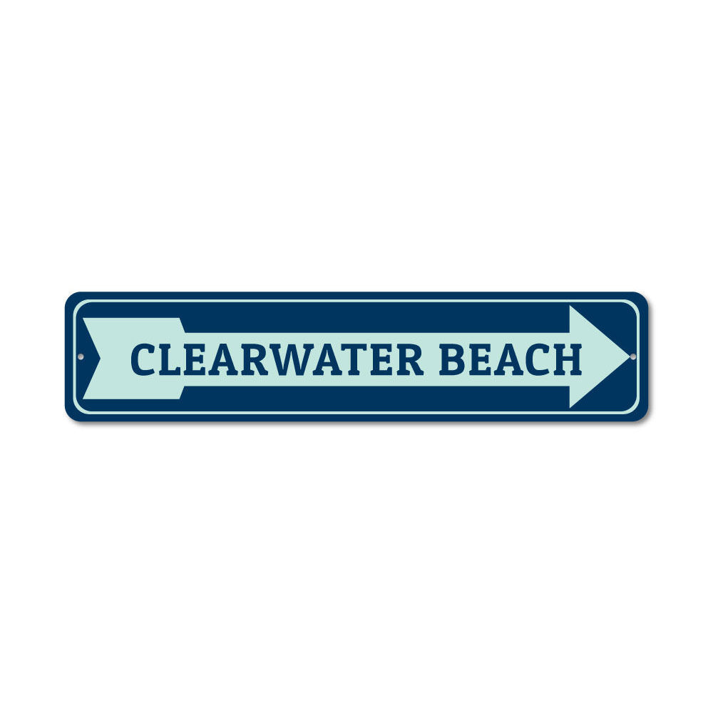 Beach Arrow Sign Aluminum Sign