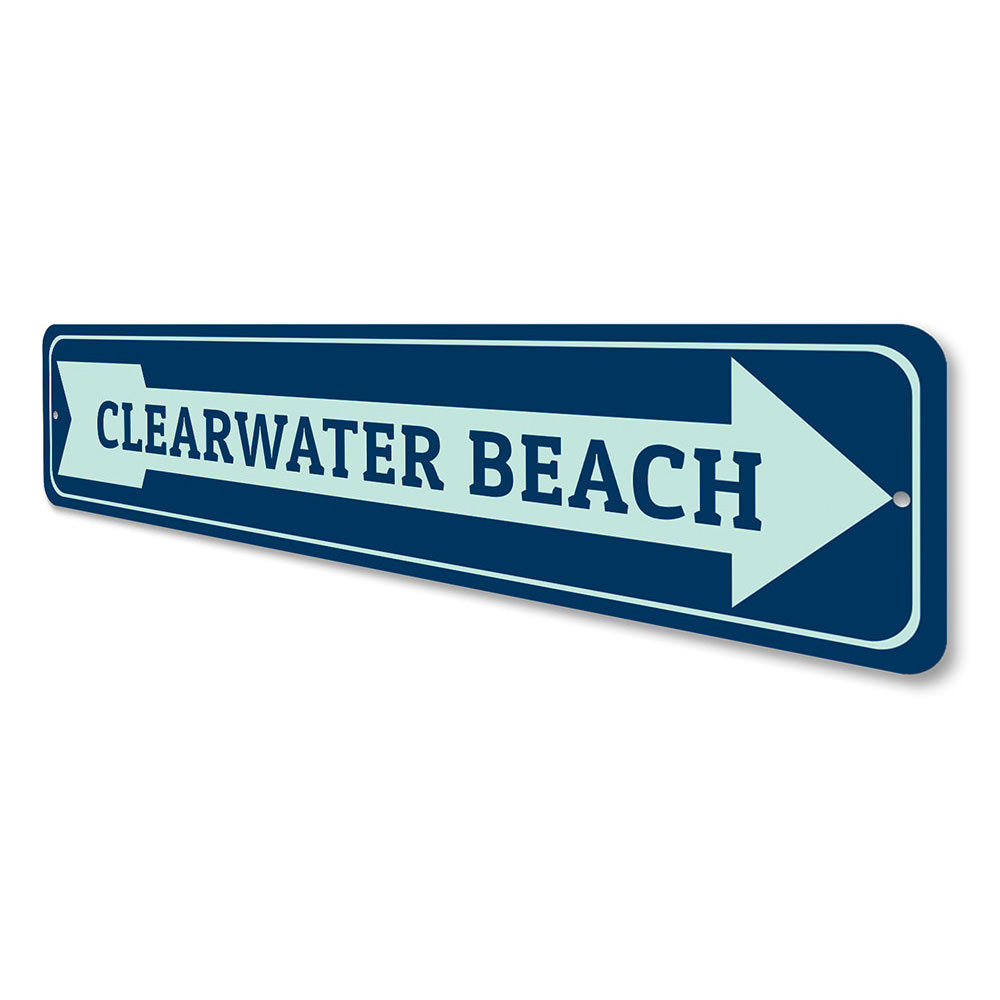 Beach Arrow Sign Aluminum Sign