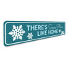 There's Snow Place Like Home Holiday Sign Aluminum Sign
