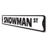Snowman Street Christmas Sign Aluminum Sign