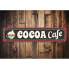 Hot Cocoa Cafe Yuletide Sign Aluminum Sign
