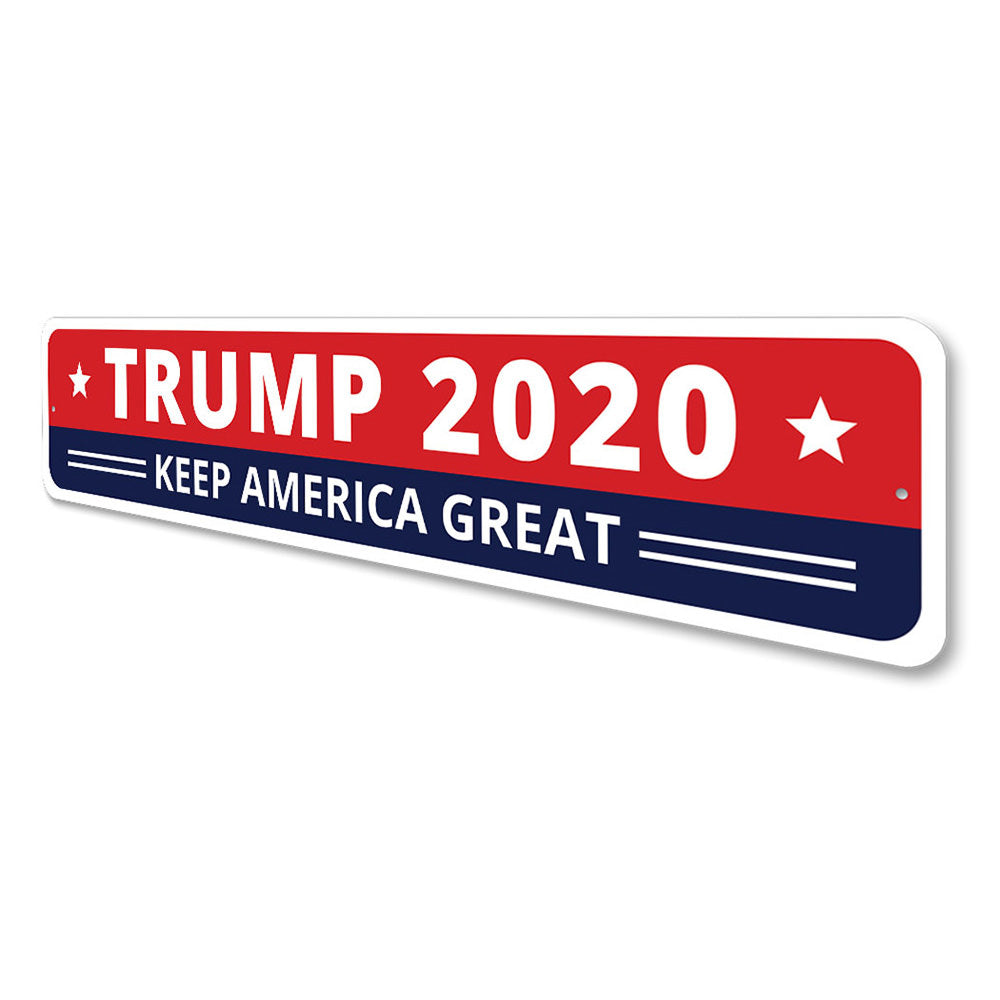 Trump 2020 - Keep America Great Red/Blue Aluminum Sign