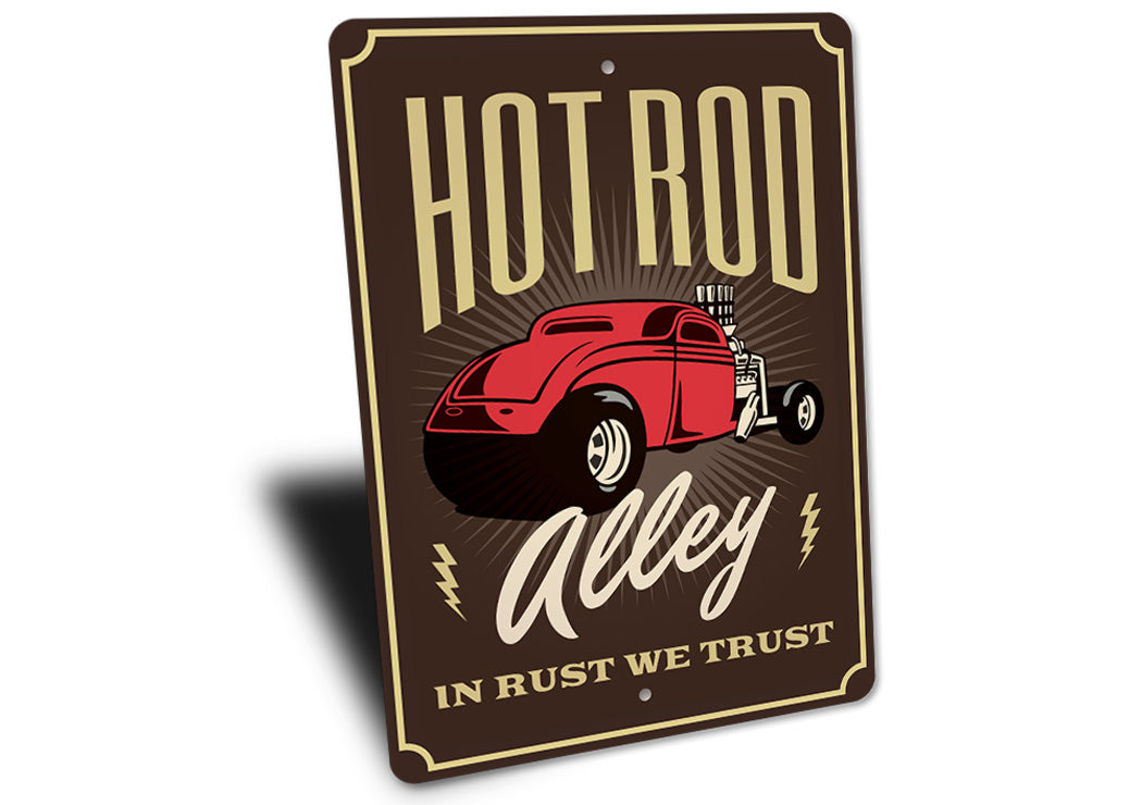 Hot Rod Alley - In Rust We Trust Garage Sign