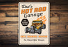 Hot Rod Garage Best Mechanic in Town Sign