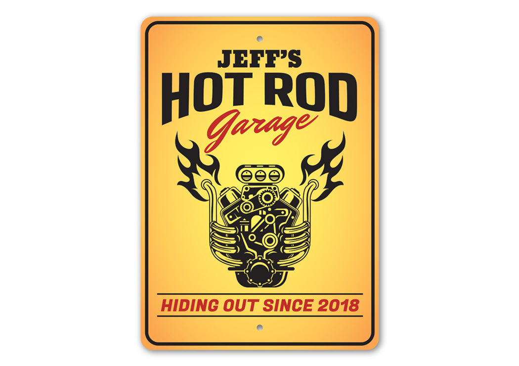 Hot Rod Garage Established Date Sign