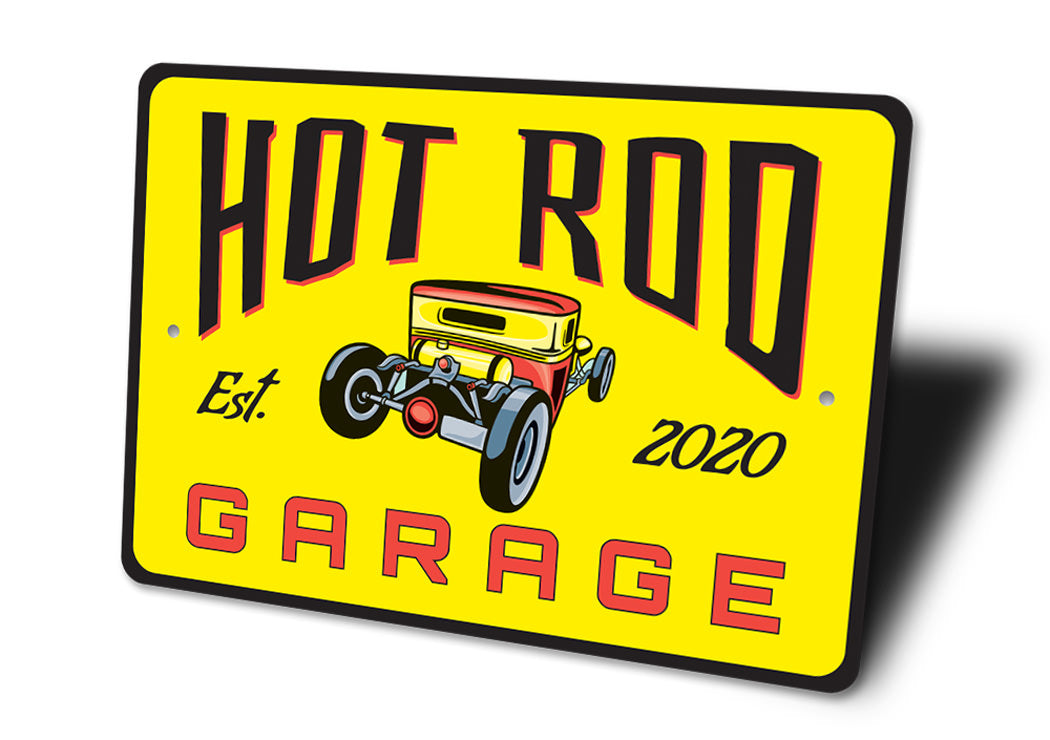 Hot Rod Garage Established Year Sign