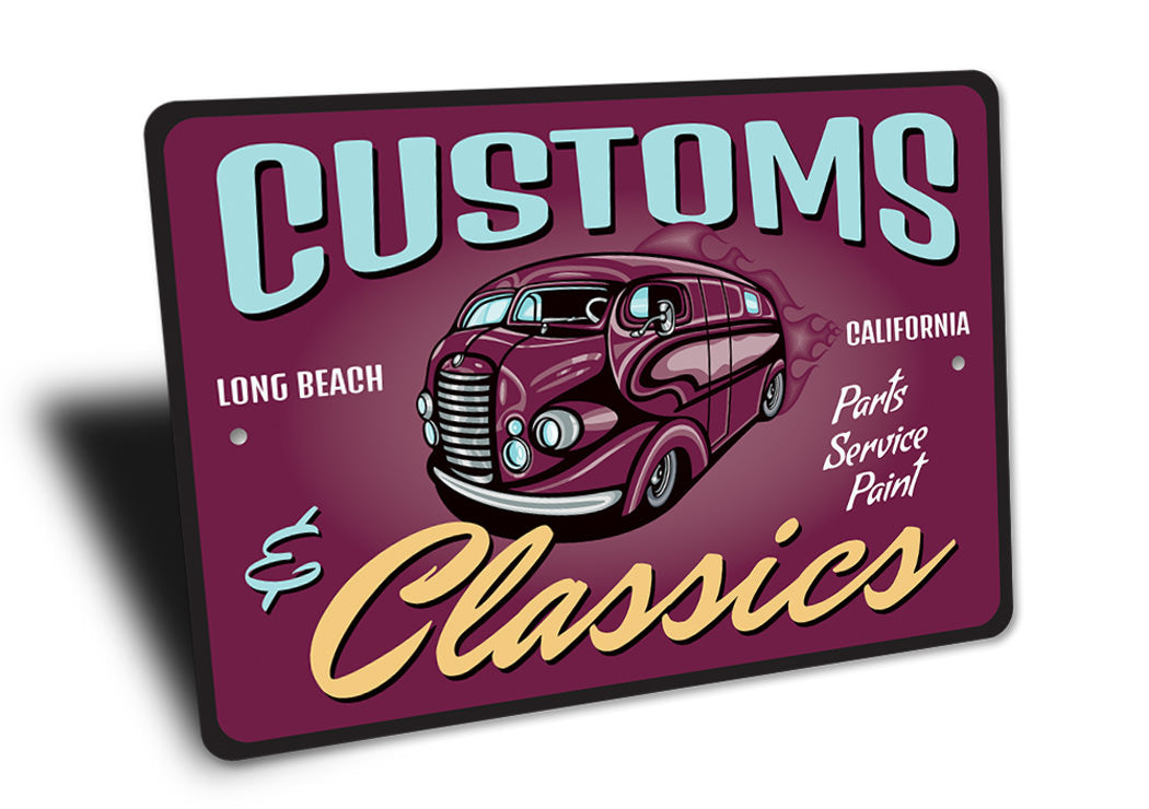 Customs and Classics Shop Sign