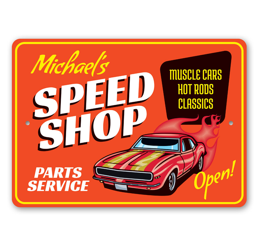 Parts and Service Speed Shop Sign Aluminum Sign