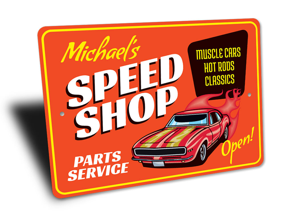 Parts and Service Speed Shop Sign