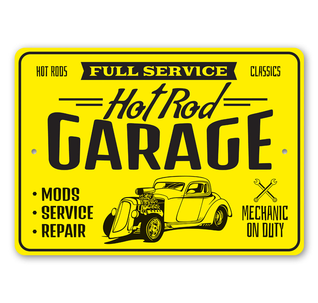 Aluminum Hot Rod Signs Full Service Rods Classic Garage Mechanic
