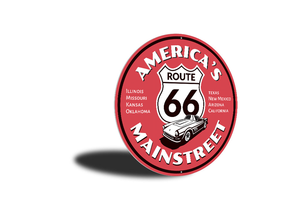 America's Mainstreet Route 66 Sign