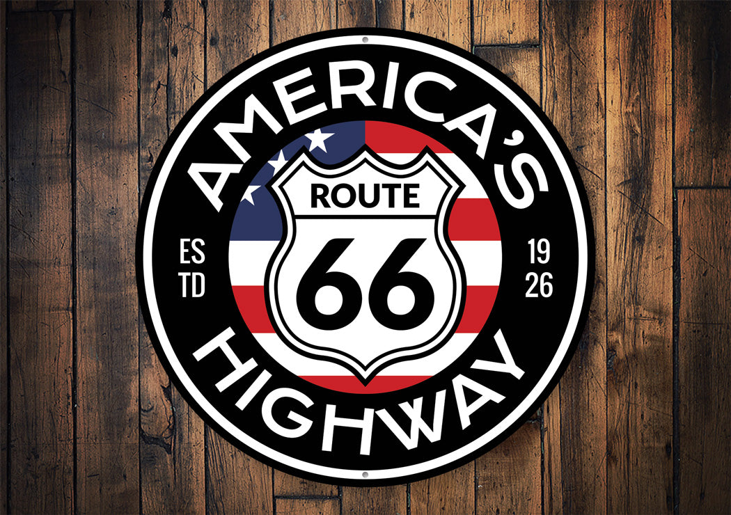 America's Highway Est 1926 Route 66 Sign