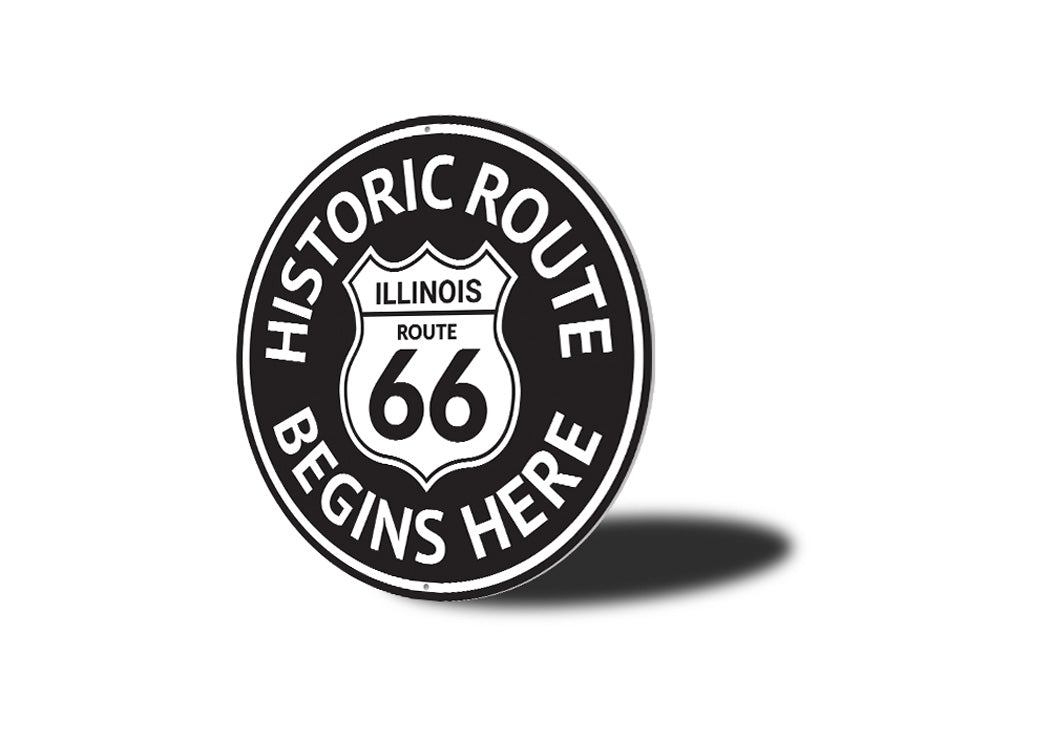 Route 66 Historic Route Begins Here Sign