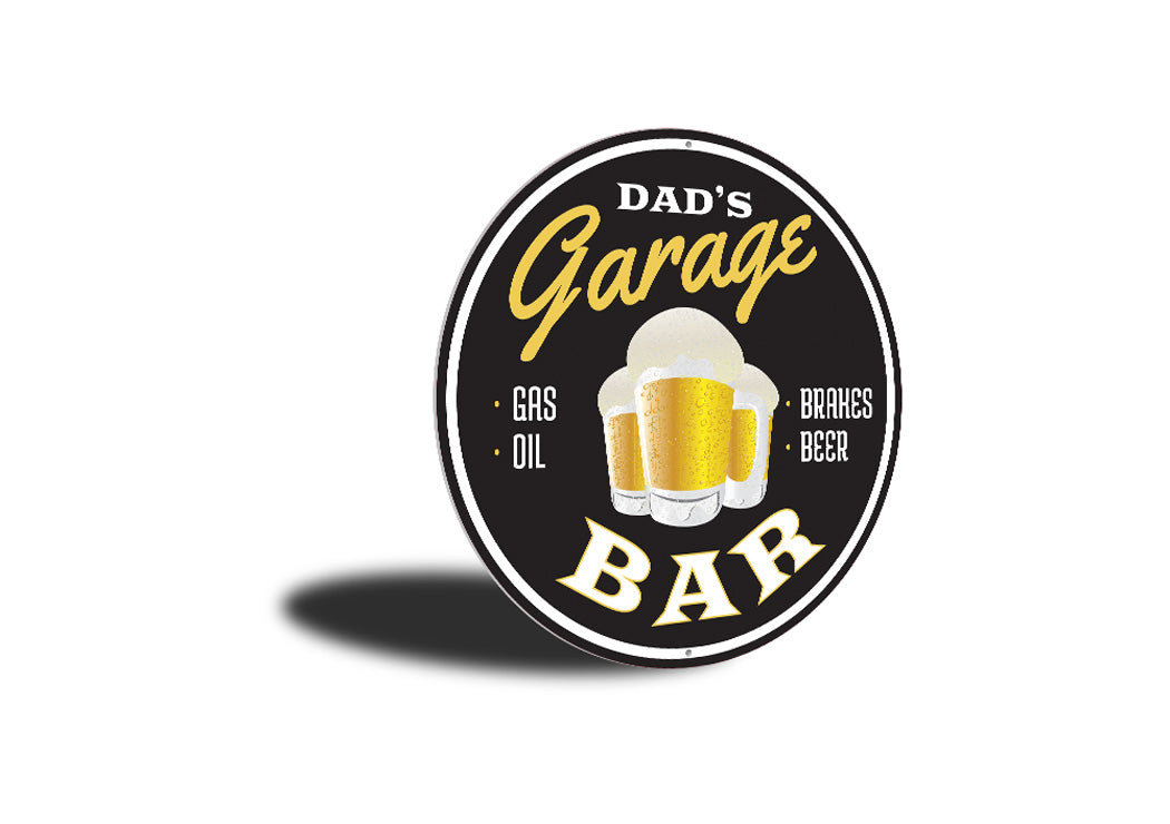 Gas, Oil, Brakes and Beer Garage Bar Sign
