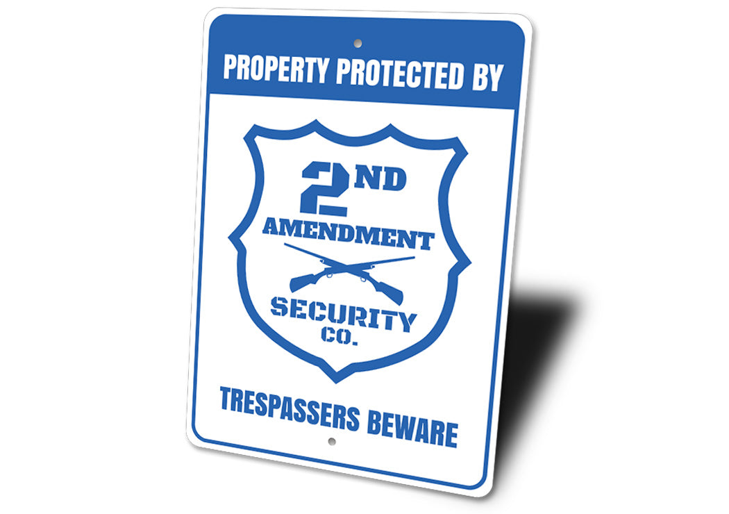 Property Protected by 2nd Amendment Trespassers Warning Sign