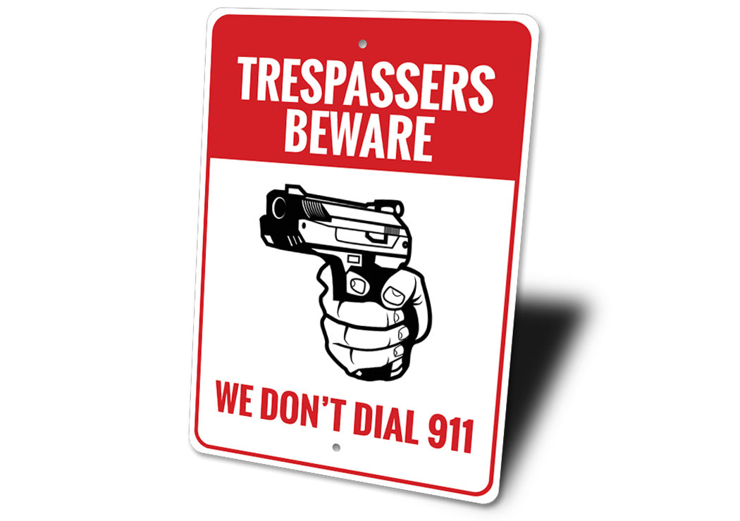 2nd Amendment Trespassers Beware Sign