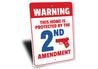 My Home is Protected by the 2nd Amendment Warning Sign