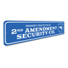 Protected by 2nd Amendment Security Co. Warning Sign Aluminum Sign