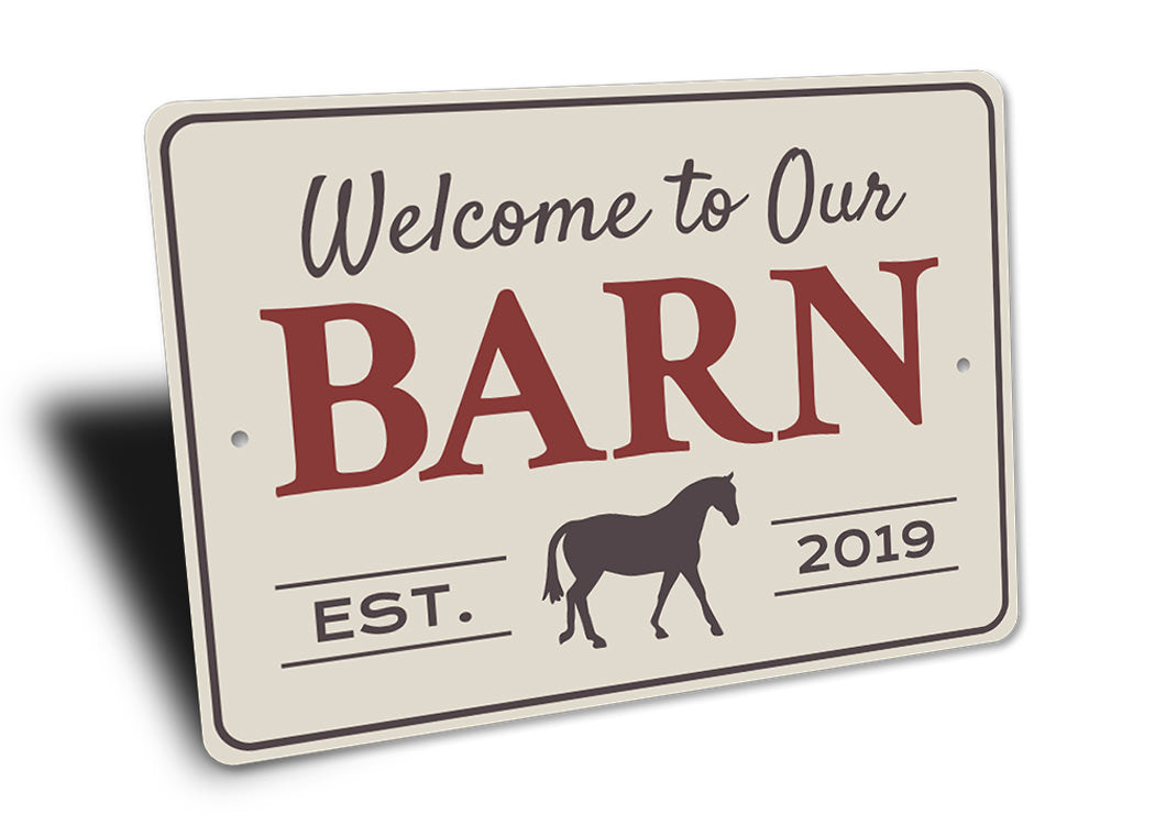 Barn Welcome Sign