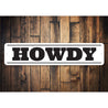 Howdy Barn Decorative Welcome Sign, Horse Rider Gift Aluminum Sign