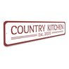 Country Kitchem Est. Year, Personalized Home Decor Aluminum Sign