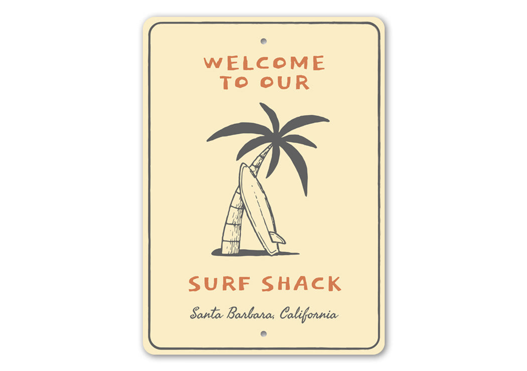 Surf Shack Welcome Sign
