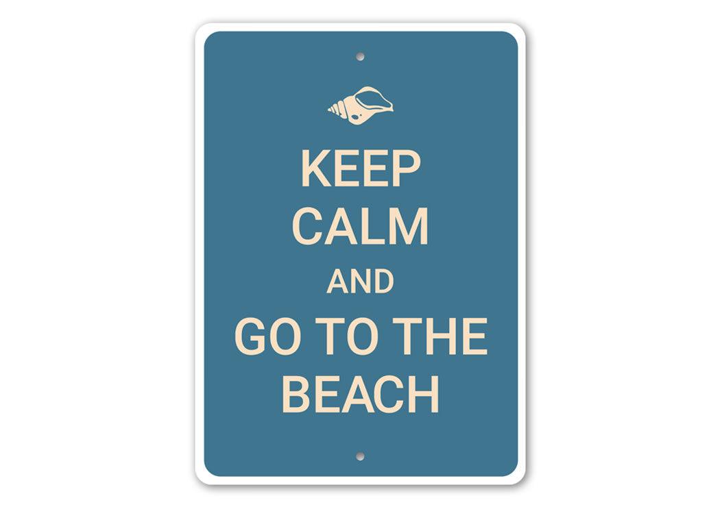Keep Calm Beach Sign