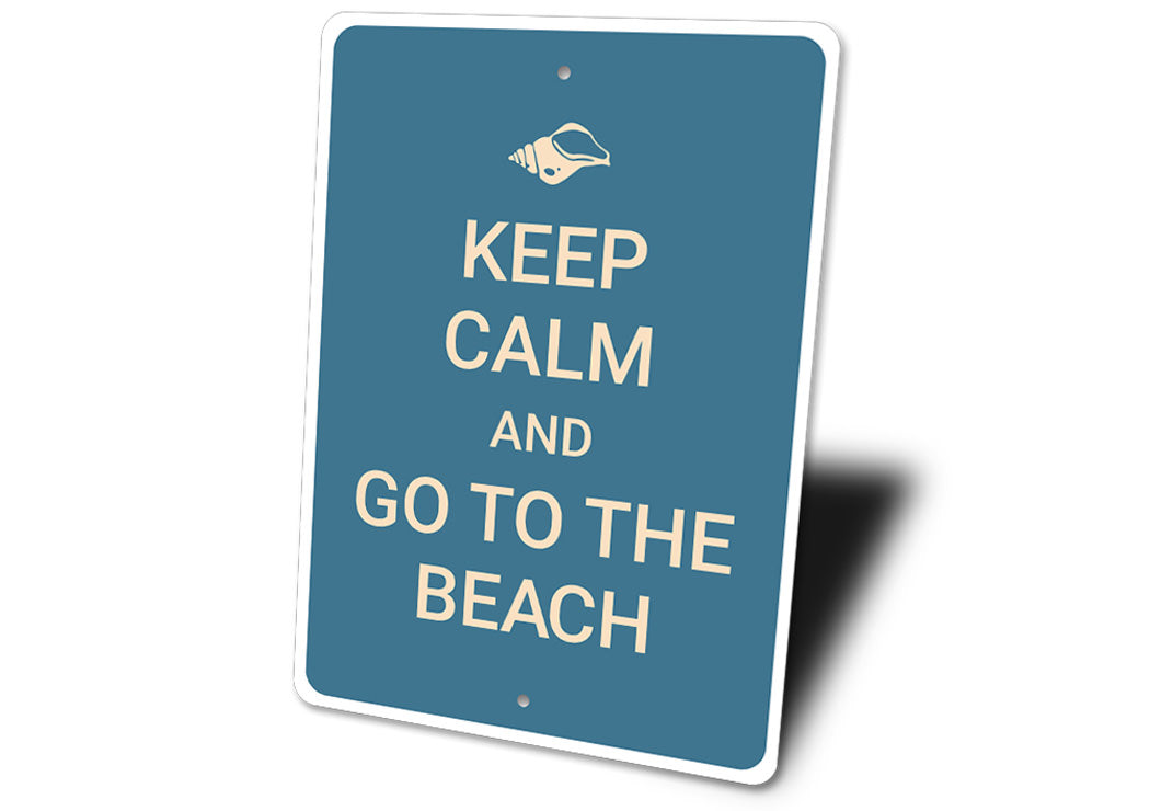 Keep Calm Beach Sign