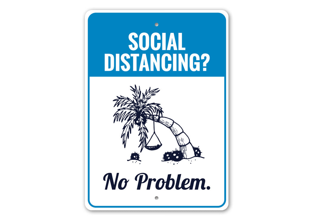 Social Distancing Beach Sign