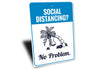 Social Distancing Beach Sign