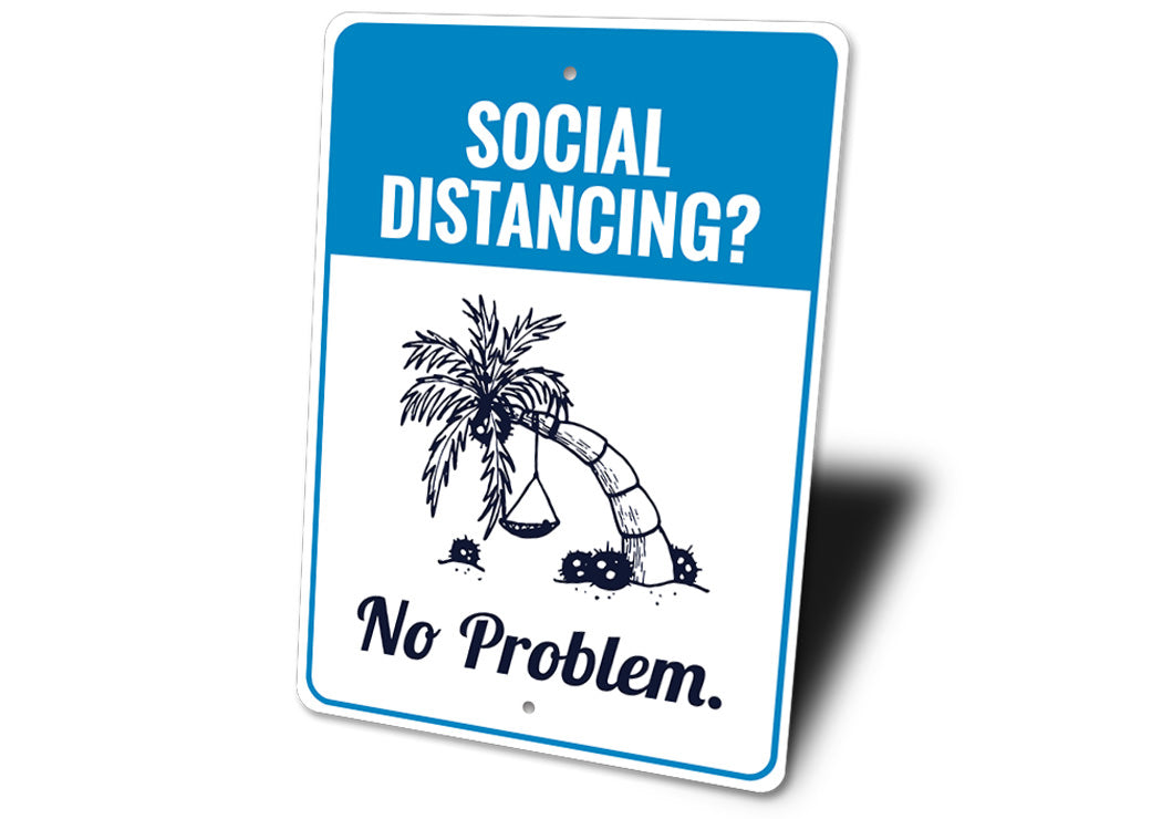 Social Distancing Beach Sign