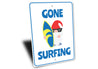 Surfing Cartoon Sign