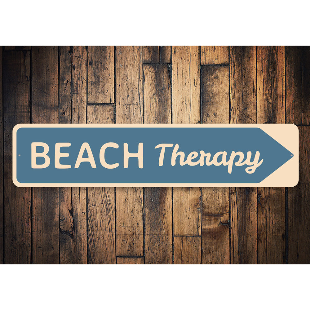Beach Therapy Beach Lover Gift, Beach House Aluminum Sign