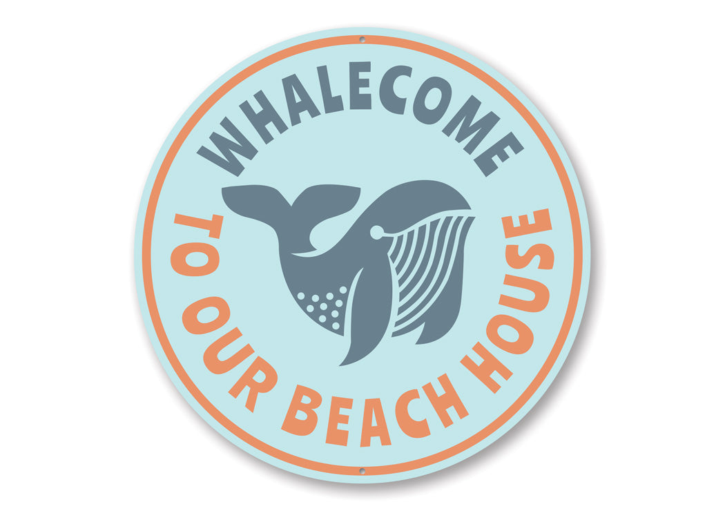 Whale Pun Beach House Sign