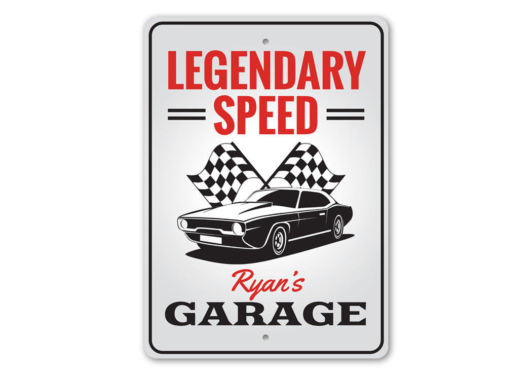 Legendary Speed Car Sign