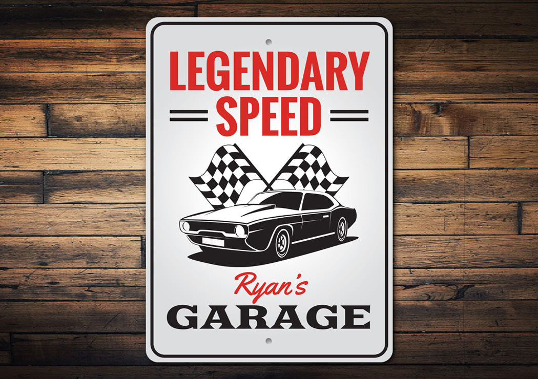 Legendary Speed Car Sign